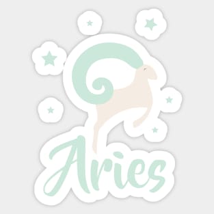 Aries March 21 - April 19 - Fire sign - Zodiac symbols Sticker